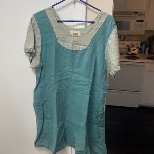 Flax by Jeanne Engelhart dress, 100% linen made in Lithuania, size medium